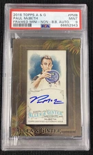 2016 Topps Allen & Ginter #PMB Paul McBeth RC Autograph PSA 9 Mint