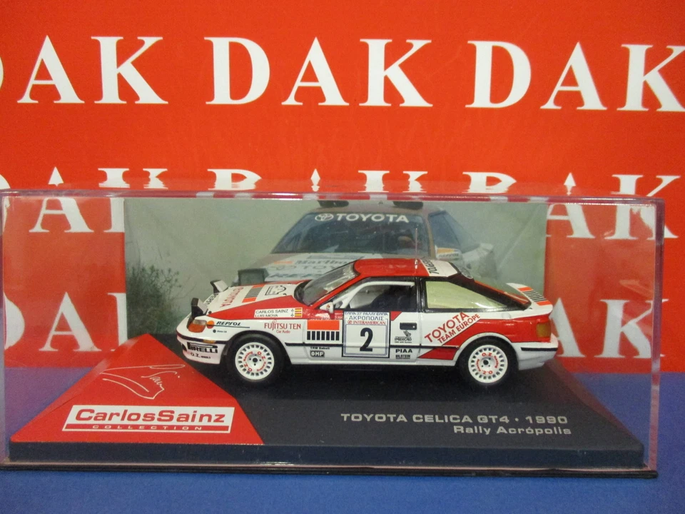 Die cast 1/43 Modellino Auto Carlos Sainz Toyota Celica GT4 Rally Acropolis 1990 - Immagine 4 di 4
