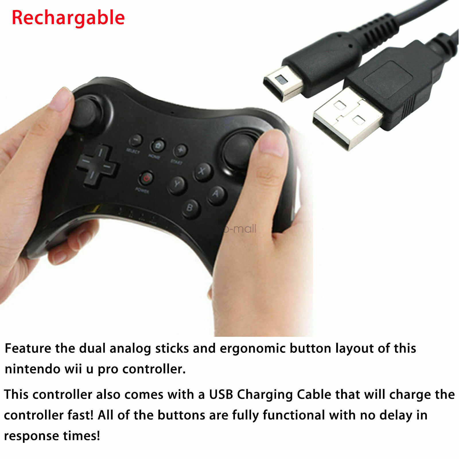 For Wii U Pro Controller Compatible Nintendo USB Classic Dual