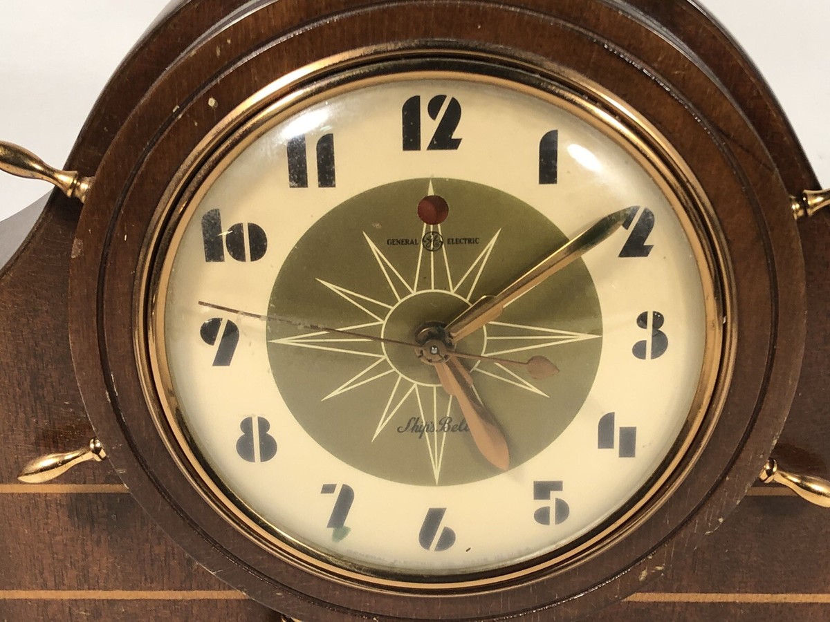 GE Ships Bell Gloucester Mantle Desk Clock 6B06 For Parts