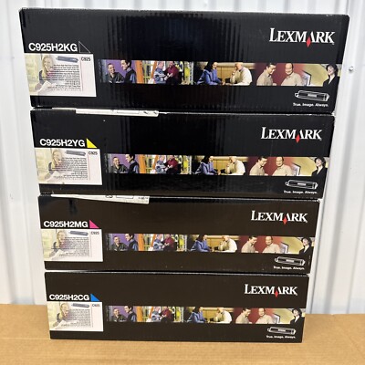 SET OF 4 Lexmark C925H2KG C925H2CG C925H2MG C925H2YG OEM CMY Toner Cartridges