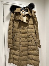 Burberry Women’s Quilted Down Coat With Real Fur Size Xl