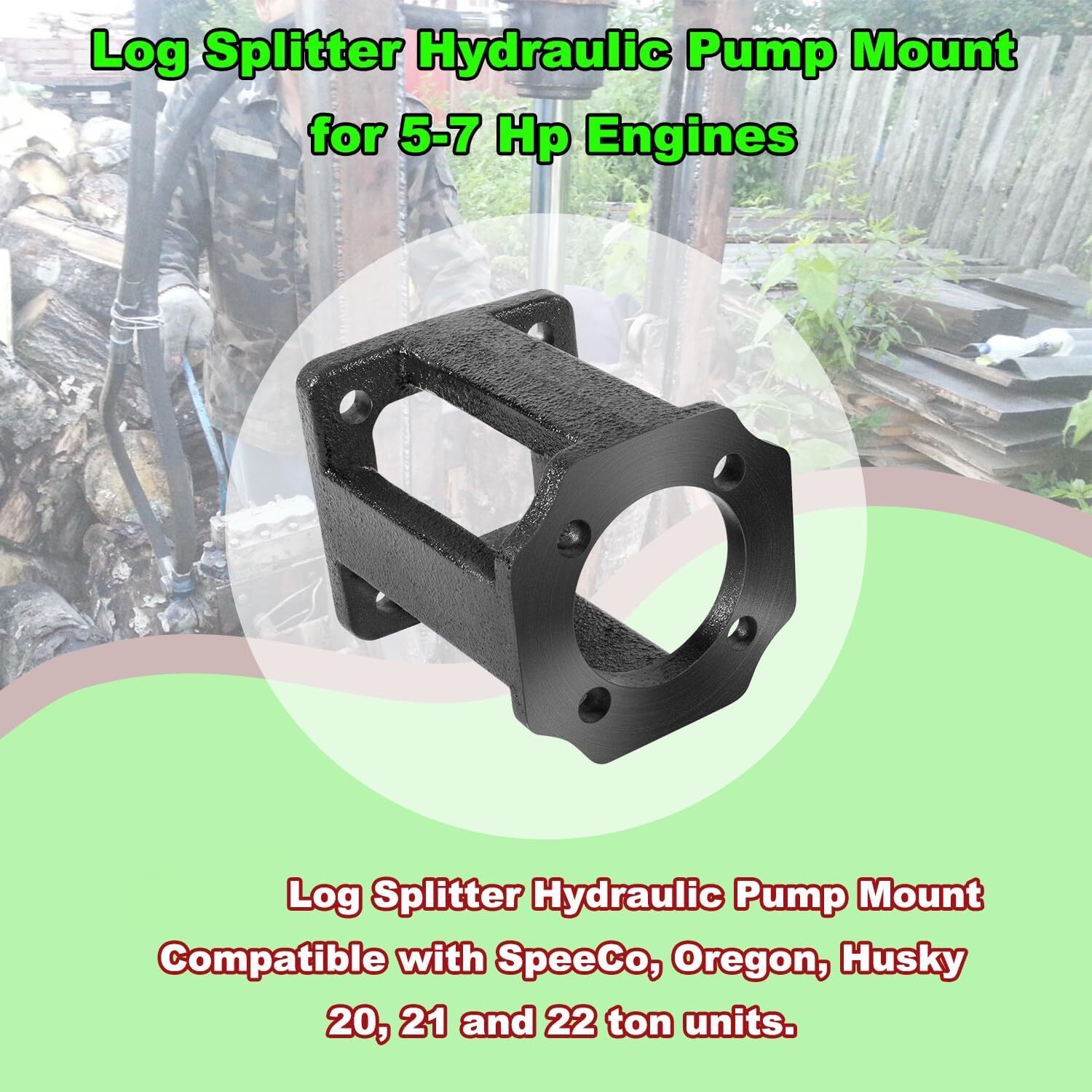 Log Splitter Hydraulic Pump Mount for 57 Hp Engines SpeeCo Oregon Husky 20 Ton สำนักงานสิทธิ