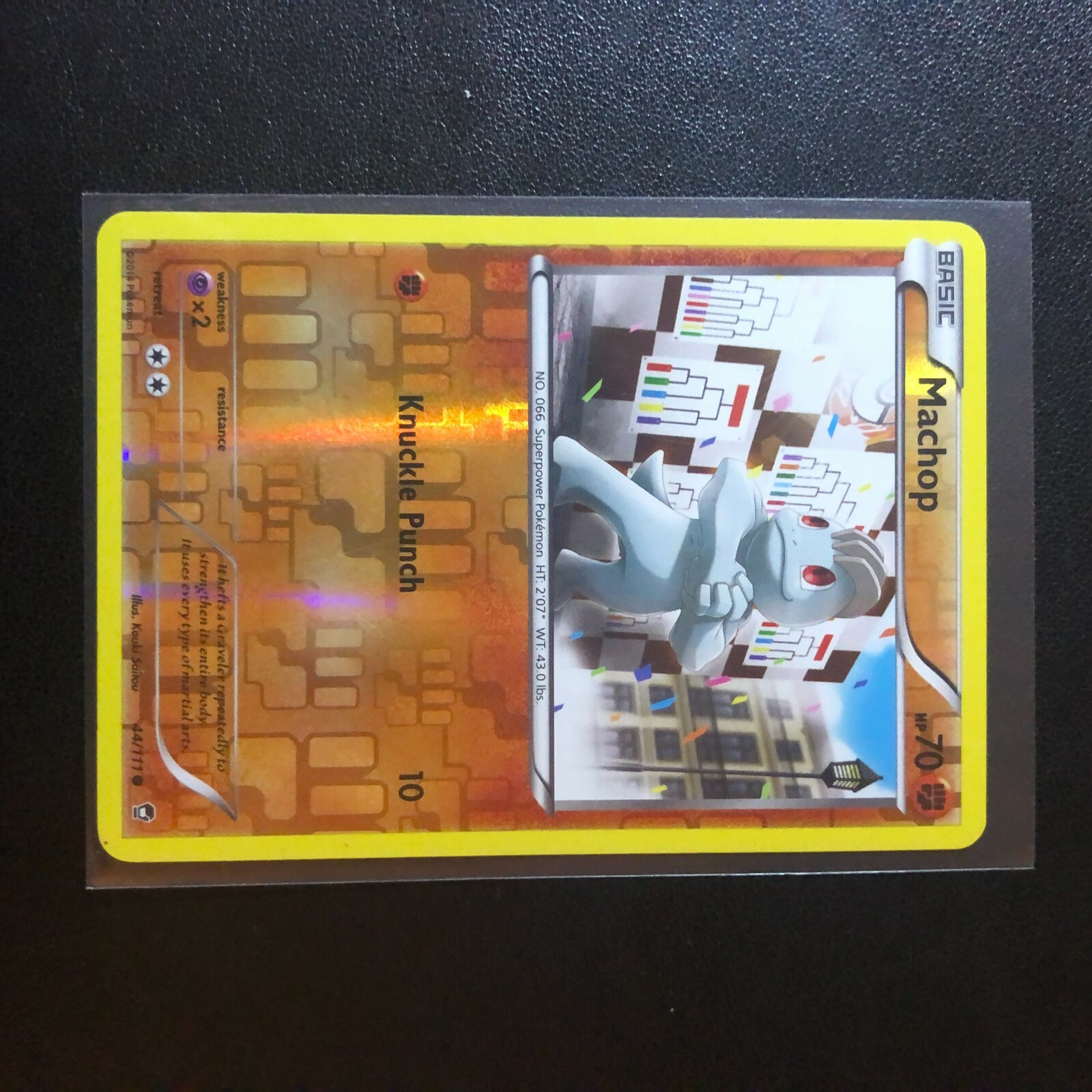 low pop - Pokemon Card: Machop REVERSE HOLO 44/111 Furious Fists Set