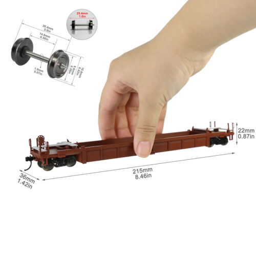Evemodel Train 3 Units HO Scale 1:87 40' Well Car 40ft Painted Trailer TTX C8749 - Picture 18 of 29