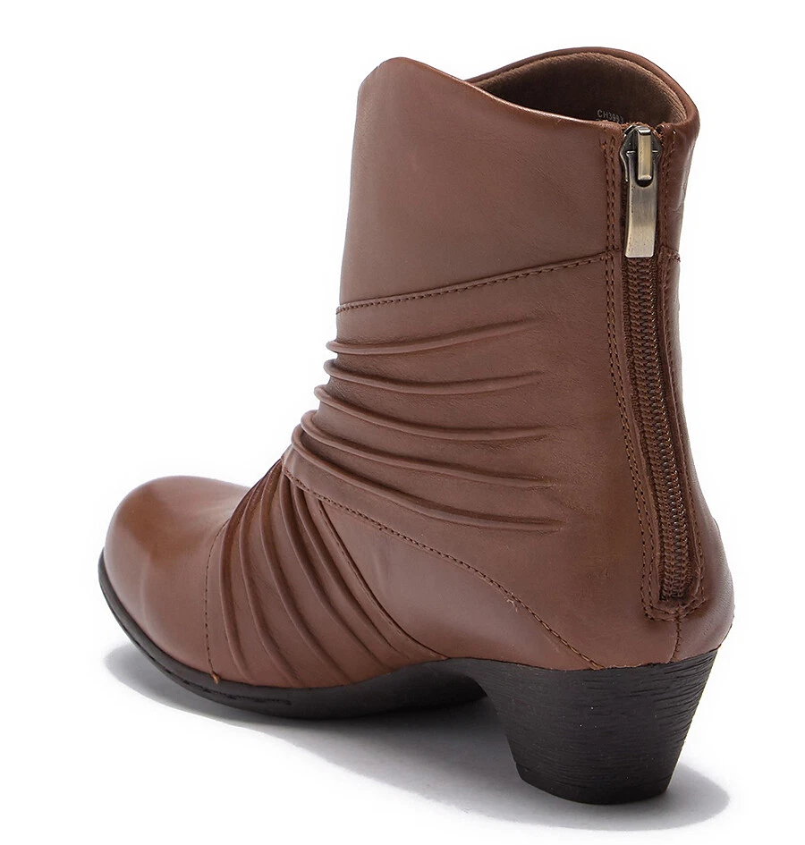 New Rockport Brynn Rouched Leather Women Boots