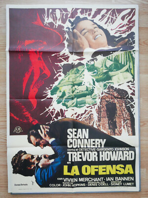 THE OFFENCE SEAN CONNERY orig movie poster Spanish 1973 IAN BANNEN