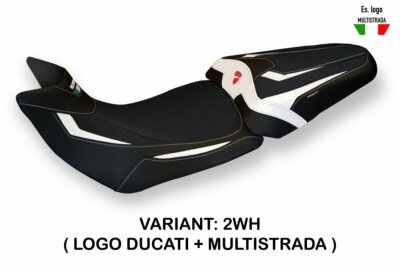 Ducati Multistrada 1260 Tappezzeria Italia Weißer Sitzbezug Antirutschdesign