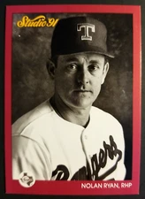 Nolan Ryan Texas Rangers 1991 Donruss Studio #128 Baseball Card 