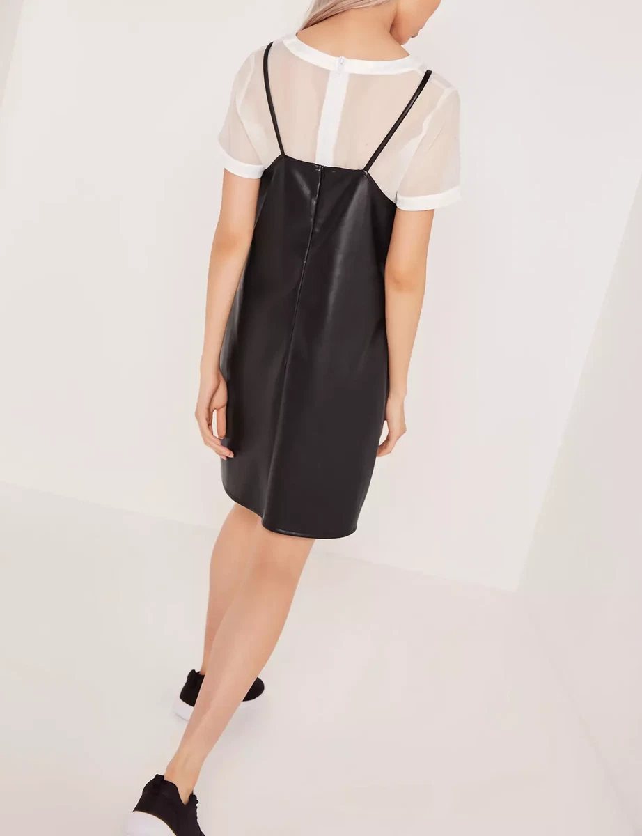 Missguided faux hotsell leather dress