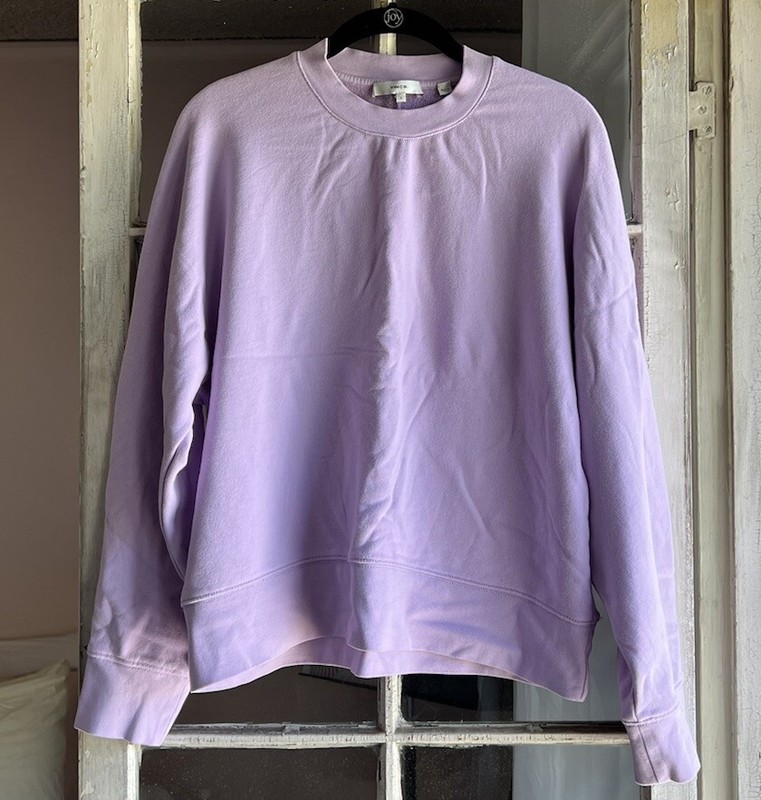 Vince Purple Lavender Dolman Sleeve Cotton Crew Neck Pullover
