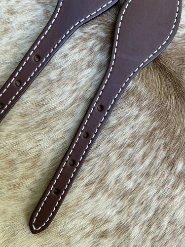 Pair Brown Top Grain Leather Western Saddle Stirrup Hobbles Horse Tack FREE SHIP - Picture 2 of 4