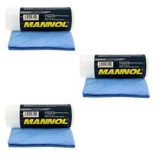 3x MANNOL Synthetic Chamois Gämse Kunstledertuch Politur Reinigung Ledertuch