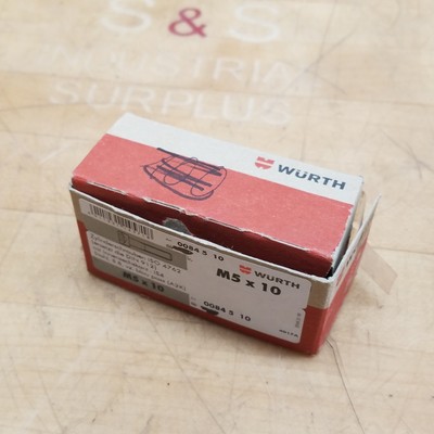 Wurth 0084 5 10 M5 x 10 Socket Head Cap Screw, DIN 912 - NEW