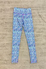 Sun Tail Aurora Borealis Kids Mermaid Leggings Swimmable NEW Scale Print Stretch