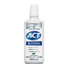 ACT Whitening + Anticavity Fluoride Mouthwash 16.9 fl. oz. With Zero Alcohol