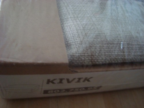 IKEA KIVIK Ottoman COVER Isunda Beige Kivik Footstool Slipcover 802.750.95 - Picture 2 of 17