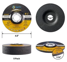 10 Pack - 4-1/2" x 1/4" x 7/8" SATC Grinding Wheels for Aluminum and Soft Metals