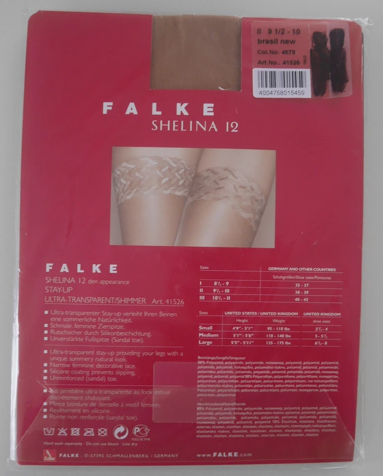 Новый и OVP: Falke Shelina 12 Den Stay Up! Размер: I/S! Цвет: Бразилия новый (коричневый) - Изображение 2 из 2