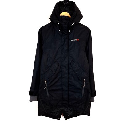DIDRIKSONS STORM SYSTEM Damen Parka Jacke Gr. 36 S Kapuze isoliert schwarz