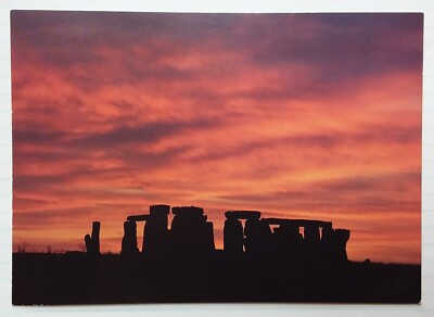 ENGLAND POSTKARTE Stonehenge Monument Salisbury Plain Wiltshire Kapitel und Vers