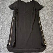 Lulus Black Short Sleeve Zipper Side Shift Dress Size S Formal Romantic Unique