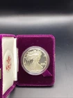 1987 S American Silver Eagle PROOF 1 Oz Silver - Coin & Box & COA