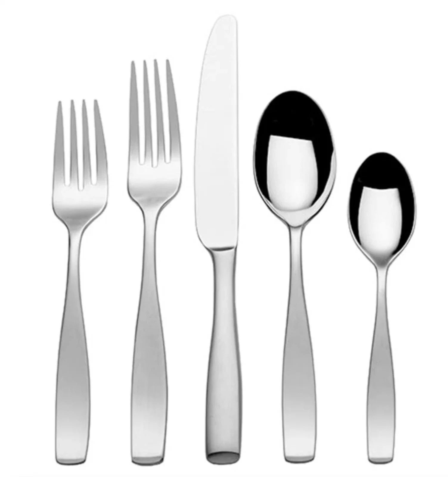 MIKASA SILVER SATIN LOFT 5-PC FLATWARE SET 18/10 MATTE STAINLESS STEEL NEW