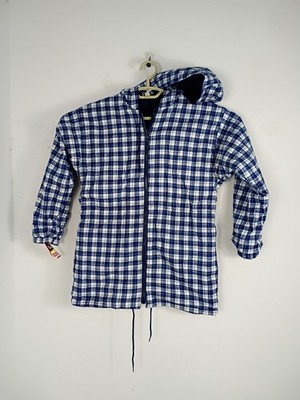 VTG  Deadstock Youth Current Seen Reversible Solid Blue to Plaid Sz M 10-12 New