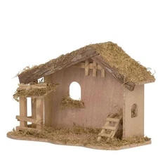 Fontanini by Roman, Stable with a Ladder, 5" Collection, Nativity Stable