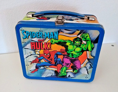 1980 American Lunchbox HULK & SPIDERMAN Marvel Blech Koffer (Aladdin Industries)