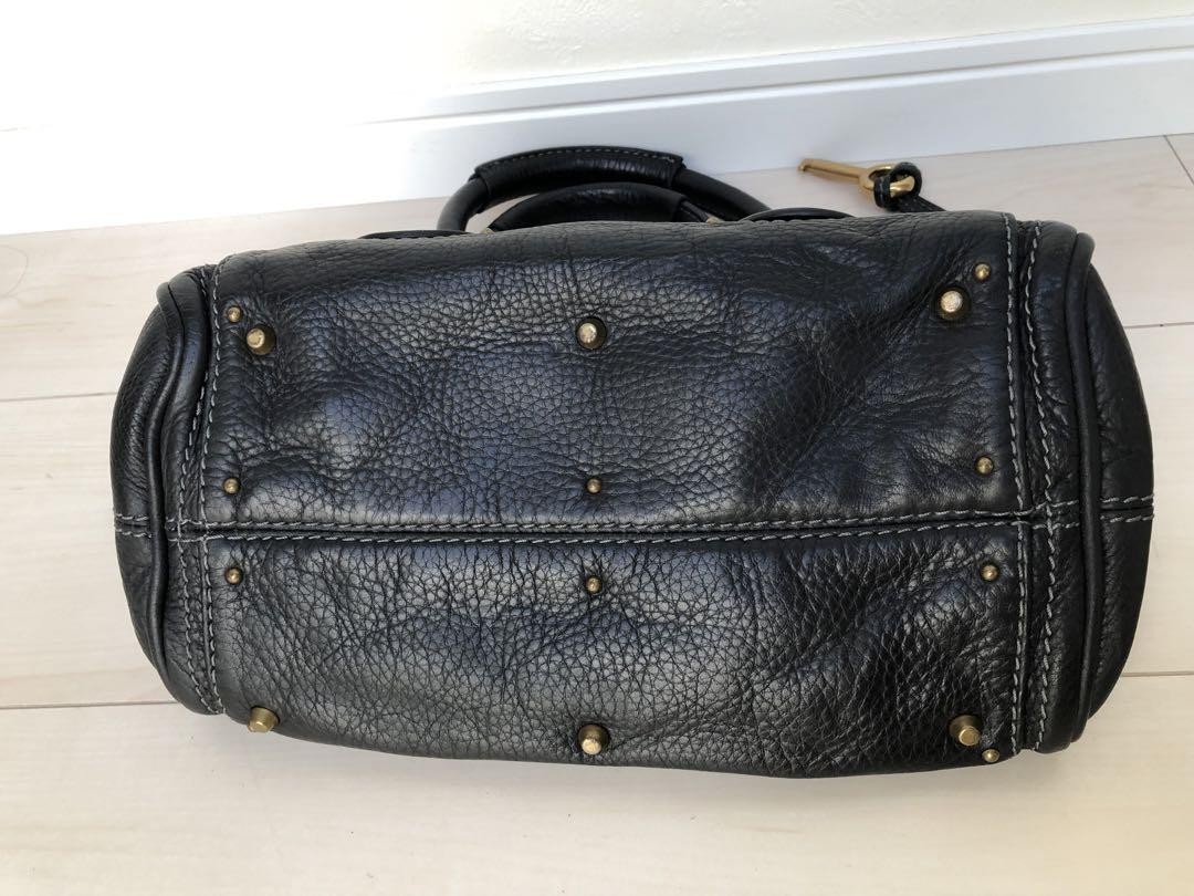 Chloe Mini Paddington Handbag Leather Black Padlock Used 101307 | eBay