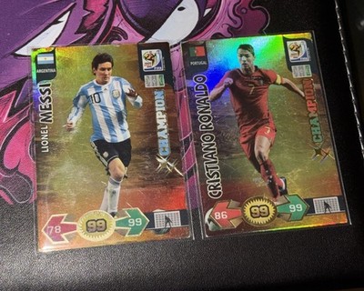 Panini Adrenalyn XL WM 2010: Champion Holofoil Karten Messi & Ronaldo