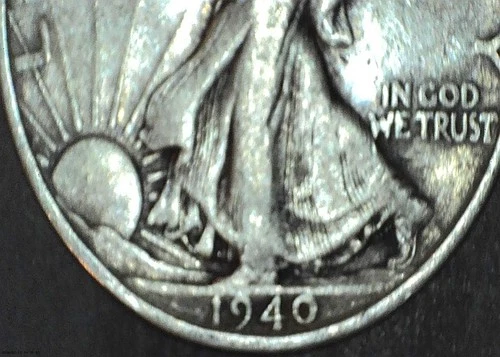 1940  Walking Liberty Half Dollar - 90% Silver - Very Good Condition