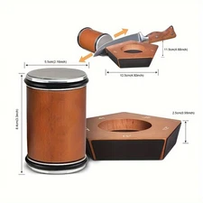 Premium Diamond Rolling Knife Sharpener - Manual 5-Angle (12°-22°) Wooden Base