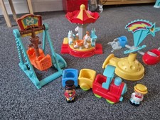 ELC Happyland Carnival Fairground Set with Train and Figure Bundle
