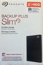 Seagate STHN2000400 Backup Plus Slim USB 3.0 2TB External Hard Drive - Black
