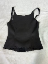 Black Waist Sz M Corset Tummy Control Body Shaper Underbust Girdle Cincher EUC