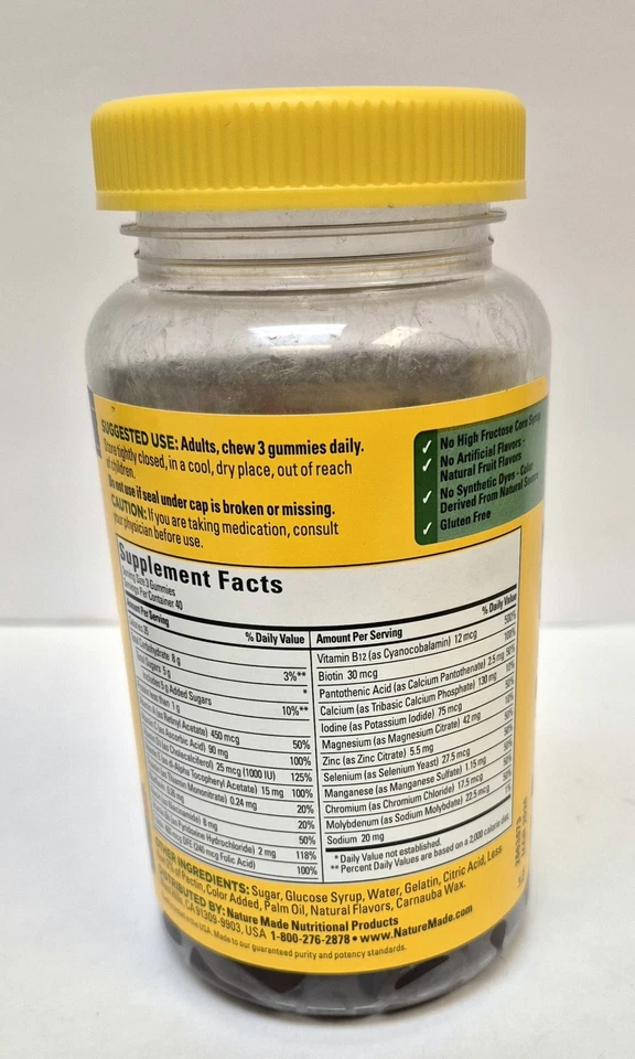 Multi gomitas avanzadas Nature Made para adultos 120 unidades Foto 2 de 4