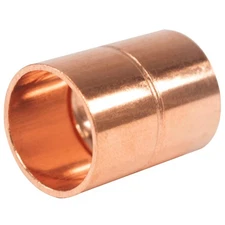 Appli Parts AP-A012 1/2 in Wrot Copper Coupling fitting CxC Sweat connections fo