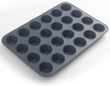 Mini Muffin Tray 24 Cup Silicone Muffins Pan, Non-Stick Cupcake Tin, Silicon Mou
