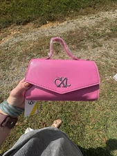 NWT CLX BarbiePink Faux Leather Handbag W/ Crossbody Strap