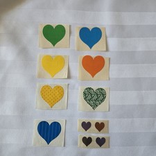 Lot Of 8 Vintage 80s Mrs. Grossman's Stickers By The Yard Hearts