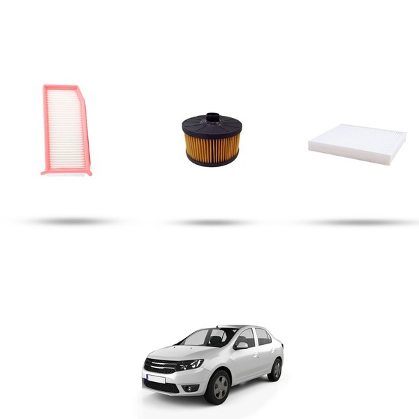 Hoffcar Wartungskit - 3 Filter FüR Dacia Logan II 0.9 TCE 66KW Ab 2013-image