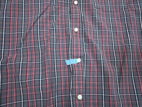 Tailorbyrd Long Sleeve Shirt Men's Large Black/Red/White Plaid Cotton - Picture 7 of 13