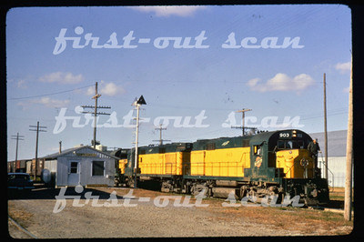 R DUPLICATE SLIDE - CNW C&NW 903 ALCO RS-27 Action at Whiting