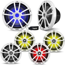 Infinity 622MLW Marine 6.5" LED Speakers Two 1022MLW 10" White Marine LED Sub