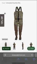 Drake Waterfowl HND Zip Waders Size 11 Large