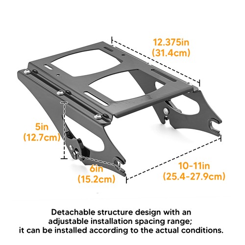 Detachable Tour Pack Mount Rack Luggage Mount Bracket For Harley Touring 09-13 - 第 2/8 張圖片