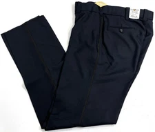 FLYING CROSS 47280 POLYESTER WOOL FLEX WAIST PANTS MENS 36X31.5 NAVY W/ STRIPE